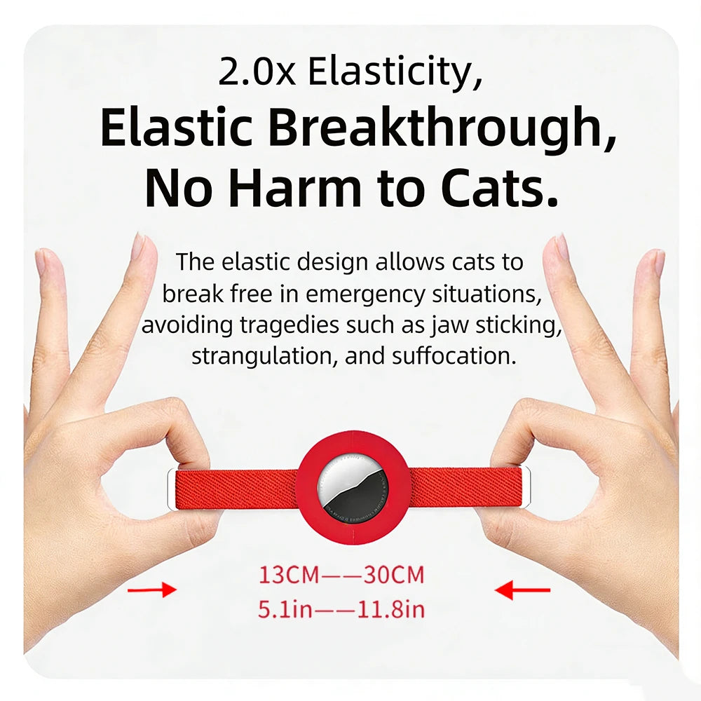 Collar elástico que se estira para que el gato pueda soltarse si se engancha